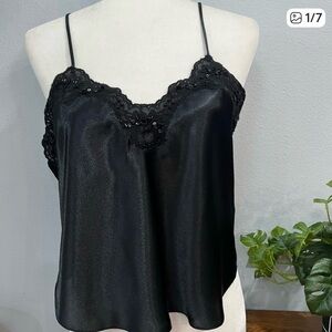 Victoria's Secret Black Satin Top